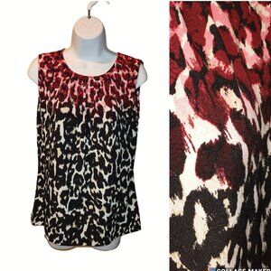 Calvin Klein Sleeveless  Animal Print Top Size M